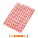 ギンガムチェック レッド 14×18 6000枚 61-800-82-9 【 ラッピング用品 紙袋 平袋 平袋 ギンガムチェック レッド 】【店舗什器 小物 デ...