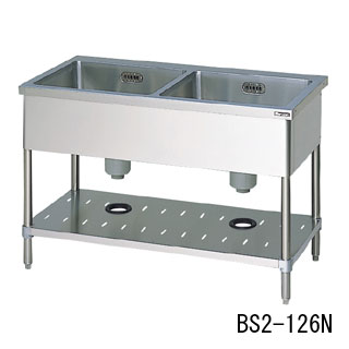 業務用 マルゼン 2槽シンク BS2-127W 【 メーカー直送/後払い決済不可 】【 二層 シンク 2層 シンク 厨房 二層式 シンク ステンレス流し台 業務用 ステンレスシンク 業務用流し台 二槽 シンク台 2層式 販売 2槽 キッチン ダブルシンク キッチンシンク 2つ 】