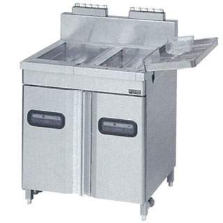 ガス式フライヤー レギュラータイプ 二槽式 ［ MXF-076WC 12A・13A(都市ガス)【業務用 唐揚げ物 機械 ..