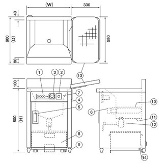 押切電機 スタンド型 電気フライヤー OSF-24-6 440×600×790【 電気式フライヤー からあげ 業務用 電気フライヤー 天ぷら フライヤー 揚げ物 おすすめ 揚げ機械 人気 フライド ポテト フライやー 電気揚げ物器 とんかつ 】【 メーカー直送/後払い決済不可 】