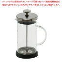 商品の仕様●製品サイズ(mm):幅/115×奥行/80×高さ/165●重量(g):273●容量(L):400ml●品名/耐熱ガラス製器具 使用区分/熱湯用 耐熱温度差/120度●材質:●シャフト・シャフトナット・プレスフィルター・ふた外側・つまみ:ステンレス鋼●ふた内側:ポリプロピレン(耐熱温度100度)●底キャップ:シリコーンゴム:(耐熱温度120度)●原産国:中国※商品画像はイメージです。複数掲載写真も、商品は単品販売です。予めご了承下さい。※商品の外観写真は、製造時期により、実物とは細部が異なる場合がございます。予めご了承下さい。※色違い、寸法違いなども商品画像には含まれている事がございますが、全て別売です。ご購入の際は、必ず商品名及び商品の仕様内容をご確認下さい。※原則弊社では、お客様都合（※色違い、寸法違い、イメージ違い等）での返品交換はお断りしております。ご注文の際は、予めご了承下さい。