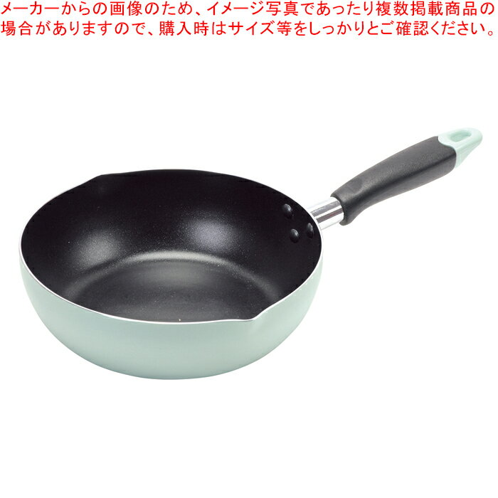 Ih Compatible - ふっ素加工IH対応目盛付料理フライパン24cm(グリーン)