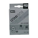【まとめ買い10個セット品】 マックス ビーポップ ミニ(PM-36、36N、36H、3600、24、2400、2400N)・レタリ(LM-1000、LM-2000)共通消耗品 LX90643 つや消し銀 黒文字 1巻8m