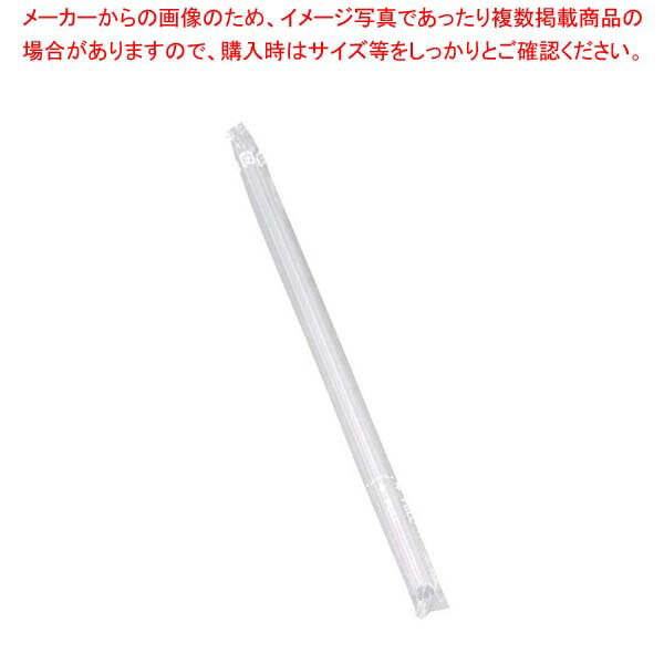 【まとめ買い10個セット品】 カラーストロー透明袋入り(500本入)ストレート クリア φ6×210