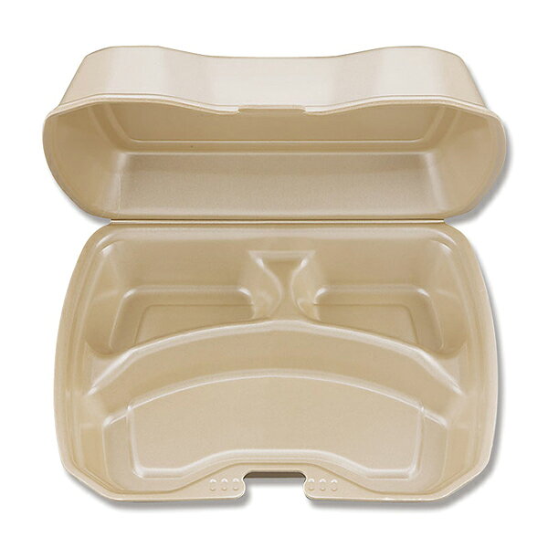 商品の仕様●メーカー名：シーピー化成●JANコード：4935168326524●製品名：米飯容器　折蓋付き●サイズ：外寸:230×181×38(フード高さ38)mm●材質：PSP■蓋がワンタッチで閉まる発泡タイプのランチBOX!ケータリングやランチボックスにおすすめの食品容器です。●電子レンジ使用不可●オーブン使用不可●耐油性:なし●耐熱温度:85℃●ごはんの容量:約200g●入数:50枚※商品画像はイメージです。複数掲載写真も、商品は単品販売です。予めご了承下さい。※商品の外観写真は、製造時期により、実物とは細部が異なる場合がございます。予めご了承下さい。※色違い、寸法違いなども商品画像には含まれている事がございますが、全て別売です。ご購入の際は、必ず商品名及び商品の仕様内容をご確認下さい。※原則弊社では、お客様都合(※色違い、寸法違い、イメージ違い等)での返品交換はお断りしております。ご注文の際は、予めご了承下さい。→お買い得な「まとめ買い10個セット」はこちら