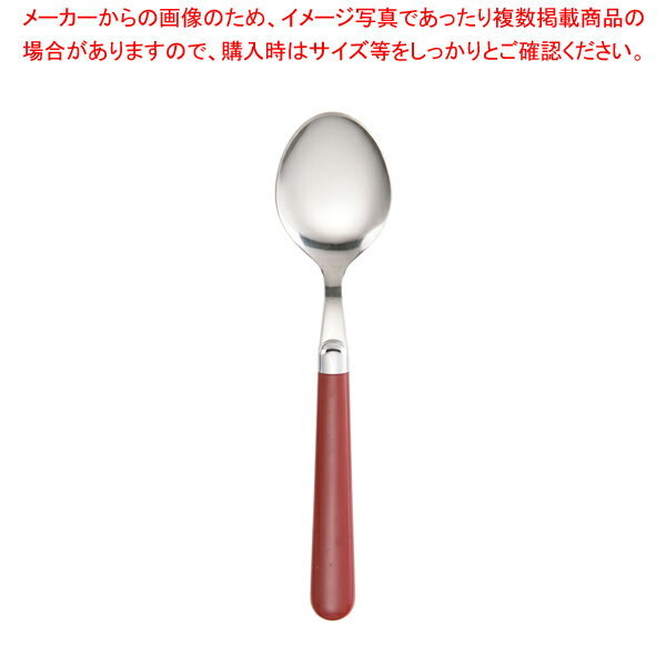 【まとめ買い10個セット品】トラッドカトラリー レッド デザートスプーン 402144