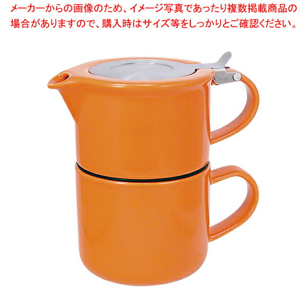 商品の仕様●ティーポットとカップが2段重ねになるおしゃれなスタイル。● 上段のポットでお茶を蒸らしている間に、下段のカップも温まるユニークな仕組み。●本体のみ電子レンジ対応。■サイズ全幅×奥行×高さ(mm)：146×101×146■●容量(cc)：414 ●材質：本体/硬質陶器・シリコン、蓋・茶こし/18-8ステンレス※商品画像はイメージです。複数掲載写真も、商品は単品販売です。予めご了承下さい。※商品の外観写真は、製造時期により、実物とは細部が異なる場合がございます。予めご了承下さい。※色違い、寸法違いなども商品画像には含まれている事がございますが、全て別売です。ご購入の際は、必ず商品名及び商品の仕様内容をご確認下さい。※原則弊社では、お客様都合（※色違い、寸法違い、イメージ違い等）での返品交換はお断りしております。ご注文の際は、予めご了承下さい。【end-9-0910】