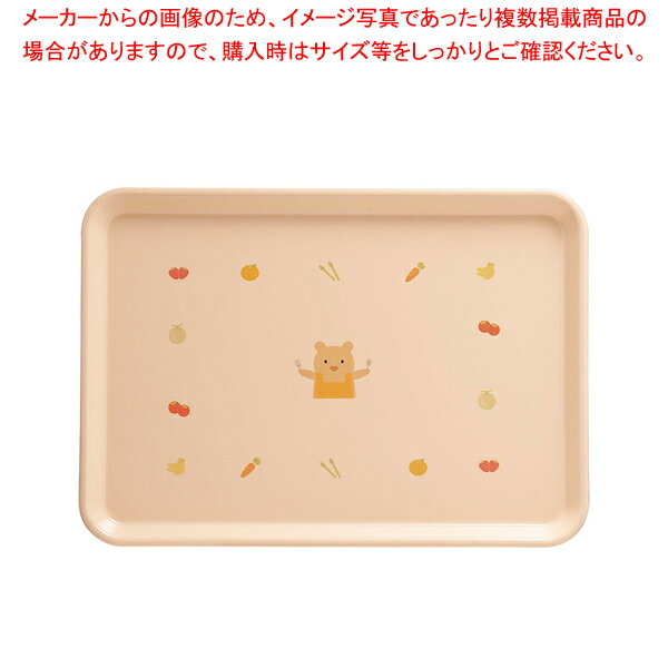 もりもりベアー 長角トレーNS RTA-3524 ブラウン