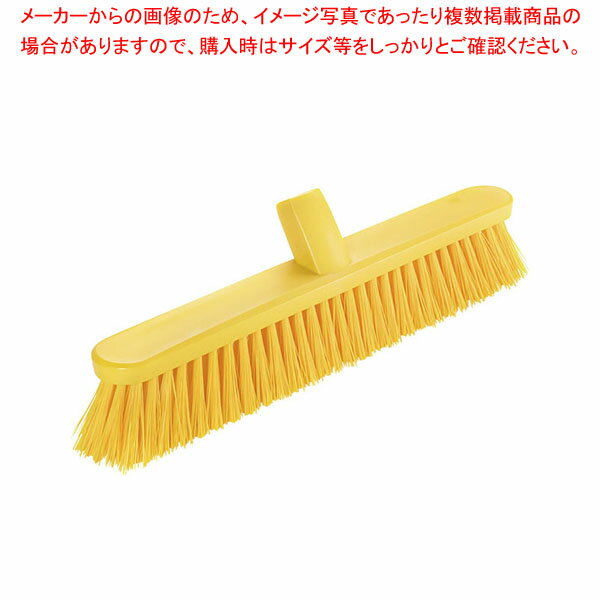 楽天厨房卸問屋 名調【まとめ買い10個セット品】コンパクトフロアカラーブラシ 42.5cm ハード イエロー