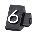 ニュープライスキューブ補充用単品S用 黒/白文字 6【値札 アパレル 連結 メニュー 店舗用 業務用】
