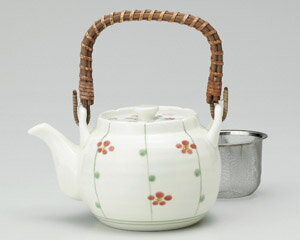 和食器ハ397-218十草梅土瓶