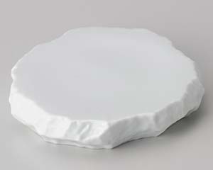 和食器 ツ015-078 白釉 ロックプレート(中)【卸問屋名調 おしゃれ 食器 テーブルウェア 業務用 居酒屋 レストラン 喫茶店 ホテル 家庭用】