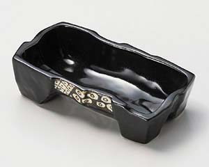 【まとめ買い10個セット品】和食器 ミ034-108 黒織部長角小鉢【キャンセル/返品不可】