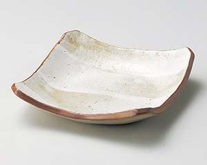 【まとめ買い10個セット品】和食器 ロ048-228 白油滴刷毛正角5.5鉢【キャンセル/返品不可】