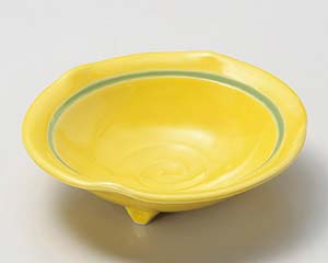 【6/22 20時から!エントリーでポイント5倍!!】【まとめ買い10個セット品】和食器 ア047-248 黄釉三つ足向付【キャンセル/返品不可】