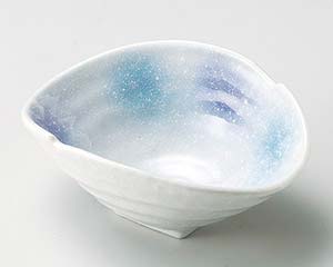 【まとめ買い10個セット品】和食器 タ048-078 淡青変型鉢【キャンセル/返品不可】