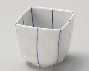 【まとめ買い10個セット品】和食器 オ057-118 紺筋角小鉢【キャンセル/返品不可】