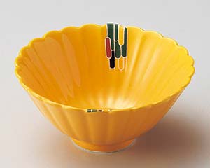 【まとめ買い10個セット品】和食器 ウ058-098 黄釉三彩菊形小鉢【キャンセル/返品不可】