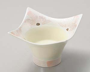 【まとめ買い10個セット品】和食器 ト057-098 ピンク一珍ハケ四方上り高台小鉢【キャンセル/返品不可】