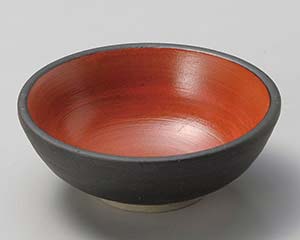 【6/22 20時から!エントリーでポイント5倍!!】【まとめ買い10個セット品】和食器 ロ063-208 黒塗内朱3.0鉢【キャンセル/返品不可】