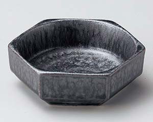 【まとめ買い10個セット品】和食器 ユ063-028 銀彩結晶六角平鉢【キャンセル/返品不可】