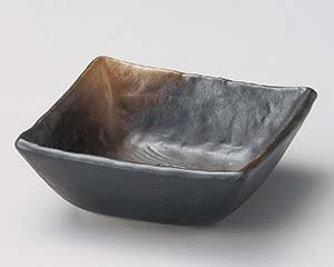 【まとめ買い10個セット品】和食器 ア065-358 備前吹(松花堂兼用)角小鉢【キャンセル/返品不可】