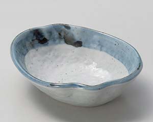 【6/22 20時から!エントリーでポイント5倍!!】【まとめ買い10個セット品】和食器 ユ066-288 藍虹味 波型楕円4.0鉢【キャンセル/返品不可】