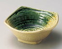 和食器 ユ065-238 黄瀬戸織部吹3.6角小鉢【ECJ】