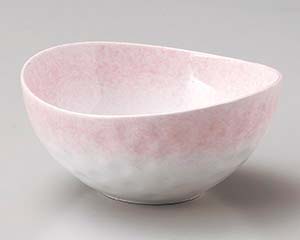 【まとめ買い10個セット品】和食器 ロ070-088 ピンク吹き楕円小鉢【キャンセル/返品不可】