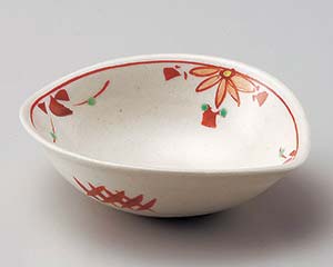 【まとめ買い10個セット品】和食器 ロ070-548 赤絵花つなぎすげ傘小鉢(小)【キャンセル/返品不可】