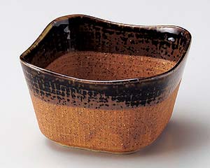 【まとめ買い10個セット品】和食器 ア066-348 南蛮四角小鉢小【キャンセル/返品不可】