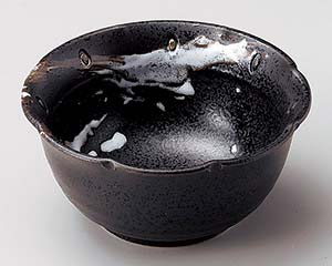 【まとめ買い10個セット品】和食器 イ073-348 黒結晶筆散し3.6小鉢【キャンセル/返品不可】