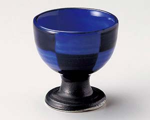 【まとめ買い10個セット品】和食器 ユ075-218 ルリ藍市松高台小付【キャンセル/返品不可】