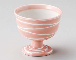 【まとめ買い10個セット品】和食器 ミ075-288 ピンク一珍渦高台小付【キャンセル/返品不可】