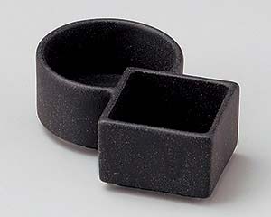 【まとめ買い10個セット品】和食器 ア077-068 二連 備前風小付【キャンセル/返品不可】