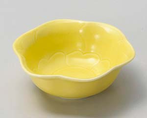 【まとめ買い10個セット品】和食器 ロ079-128 黄 花型小付【キャンセル/返品不可】