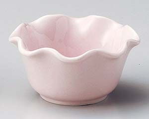 【まとめ買い10個セット品】和食器 ロ081-018 ピンク波渕小鉢【キャンセル/返品不可】