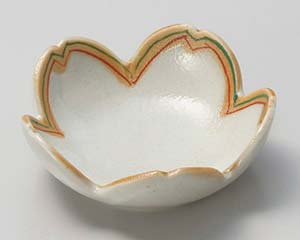 【まとめ買い10個セット品】和食器 ミ084-408 赤グリン線桜型珍味【キャンセル/返品不可】