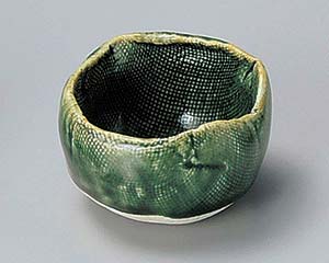 【まとめ買い10個セット品】和食器 ミ085-498 手造り織部つぼ型珍味(大)【キャンセル/返品不可】