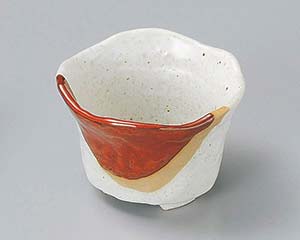 【まとめ買い10個セット品】和食器 ロ085-328 白油滴半掛変型丸珍味【キャンセル/返品不可】