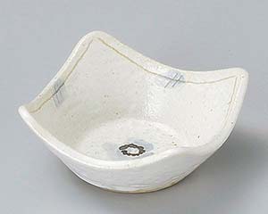 【まとめ買い10個セット品】和食器 ロ085-348 白釉ゴス花角珍味【キャンセル/返品不可】