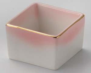 【まとめ買い10個セット品】和食器 タ092-548 ピンク角珍味【キャンセル/返品不可】