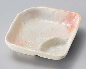 【まとめ買い10個セット品】和食器 イ095-328 白刷タタキ角仕切鉢【キャンセル/返品不可】