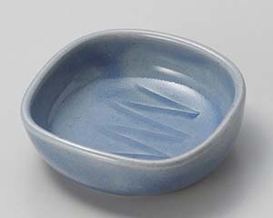 【まとめ買い10個セット品】和食器 ミ099-138 青釉ソギ 角鉢【キャンセル/返品不可】