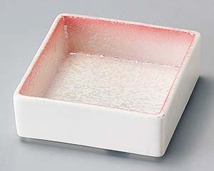 【まとめ買い10個セット品】和食器 ホ100-148 ピンクパール松花堂角鉢【キャンセル/返品不可】