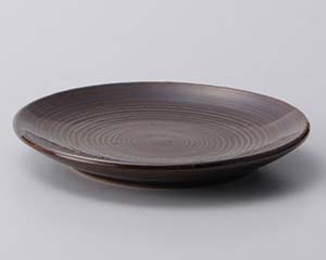 【まとめ買い10個セット品】和食器 ネ112-058 アメ釉くり蒸 小 皿【キャンセル/返品不可】