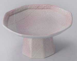 和食器 ミ119-018 銀彩二色吹八角高台皿【ECJ】