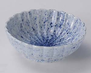 【まとめ買い10個セット品】和食器 チ119-228 吹墨菊型浅鉢【キャンセル/返品不可】