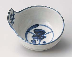 【まとめ買い10個セット品】和食器 オ121-228 呉須草花呑水(小)【キャンセル/返品不可】