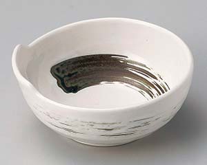 【まとめ買い10個セット品】和食器 ロ122-208 白釉錆刷毛呑水(大)【キャンセル/返品不可】